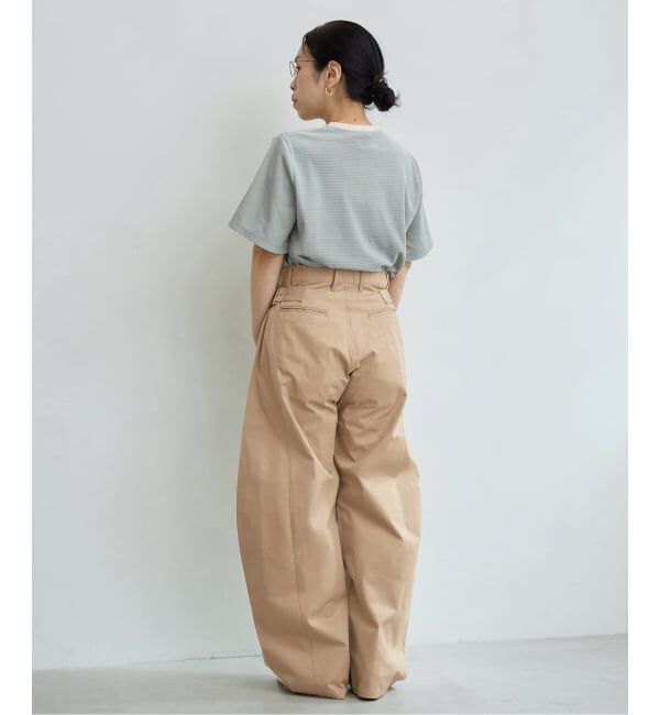IENA LA BOUCLE「NEPLA. ネプラ サイドWベルトカーブパンツ IS02A-6S」|デニム|