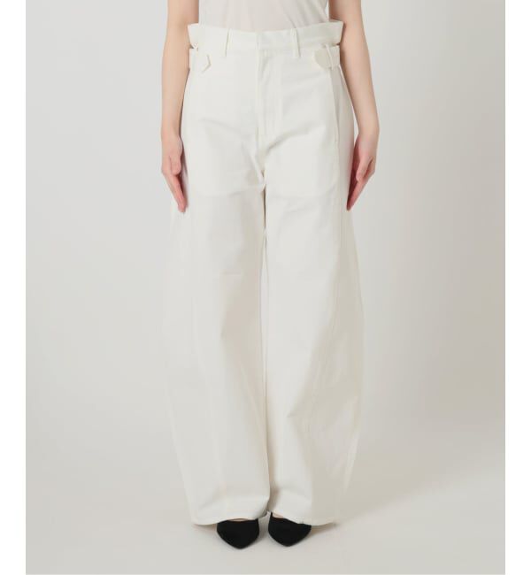 IENA LA BOUCLE「NEPLA. ネプラ サイドWベルトカーブパンツ IS02A-6S」|デニム|