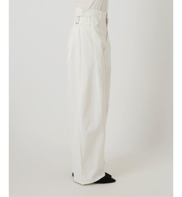 IENA LA BOUCLE「NEPLA. ネプラ サイドWベルトカーブパンツ IS02A-6S」|デニム|