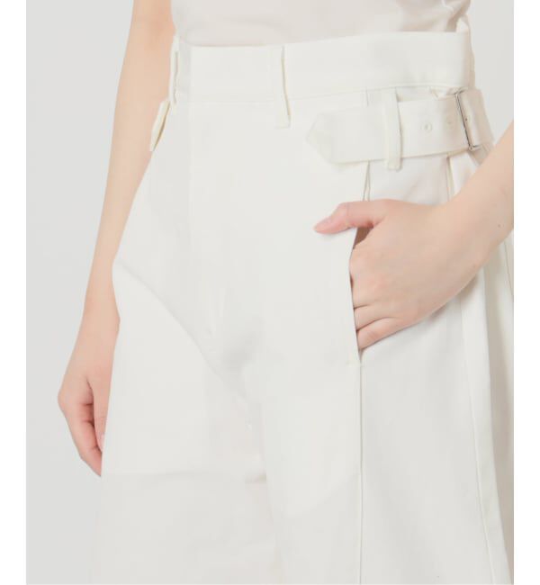 IENA LA BOUCLE「NEPLA. ネプラ サイドWベルトカーブパンツ IS02A-6S」|デニム|