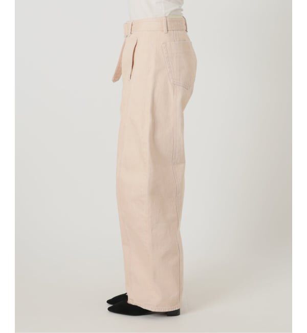 IENA LA BOUCLE「NEPLA. ネプラ カーブベルトパンツ WOCBT-6S」|デニム|