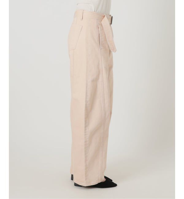 IENA LA BOUCLE「NEPLA. ネプラ カーブベルトパンツ WOCBT-6S」|デニム|