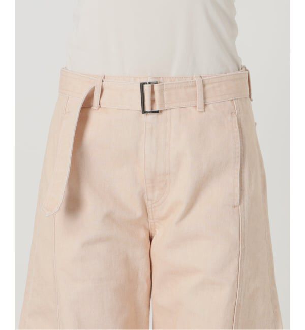 IENA LA BOUCLE「NEPLA. ネプラ カーブベルトパンツ WOCBT-6S」|デニム|