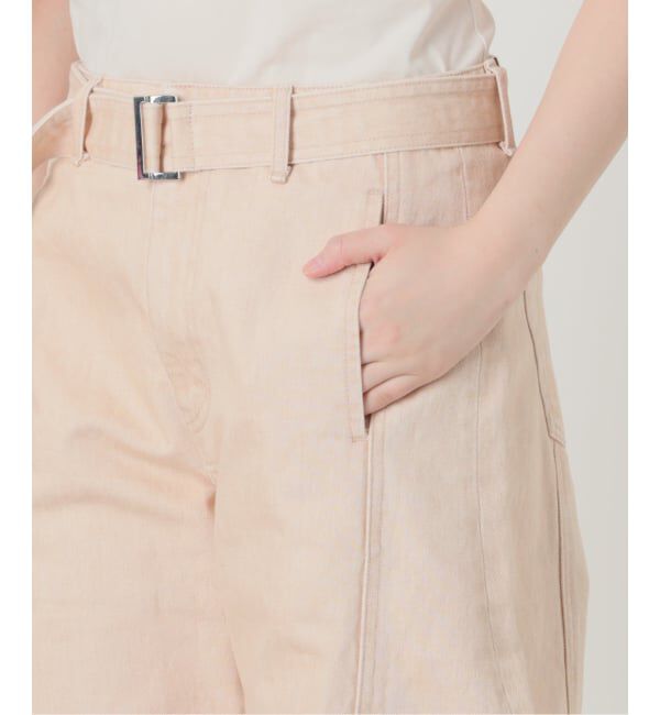 IENA LA BOUCLE「NEPLA. ネプラ カーブベルトパンツ WOCBT-6S」|デニム|