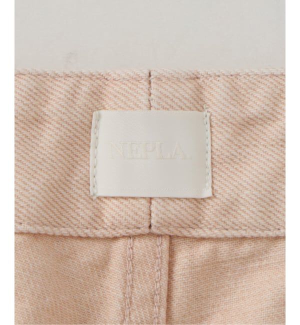 IENA LA BOUCLE「NEPLA. ネプラ カーブベルトパンツ WOCBT-6S」|デニム|