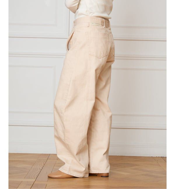 IENA LA BOUCLE「NEPLA. ネプラ カーブベルトパンツ WOCBT-6S」|デニム|