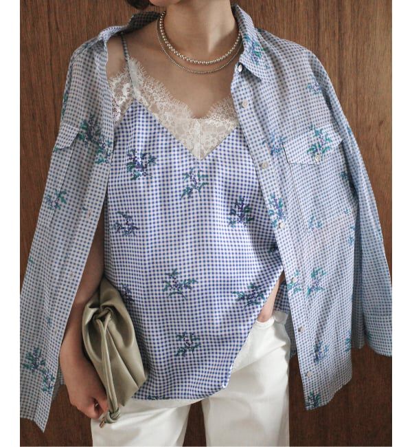 SLOBE IENA「《追加予約》Margaux Dereume &times; SLOBE lingerie キャミブラウス」|キャミソール|