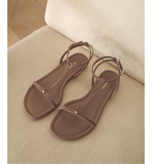 SLOBE IENA「《予約》SLOBE フラットサンダル」|サンダル|ブラウン