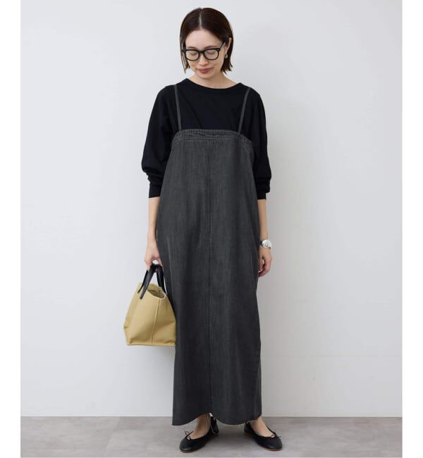 SLOBE IENA「《WEB限定/追加予約》LEDENIM ナローフレアデニムジャンパースカート」|ワンピース|