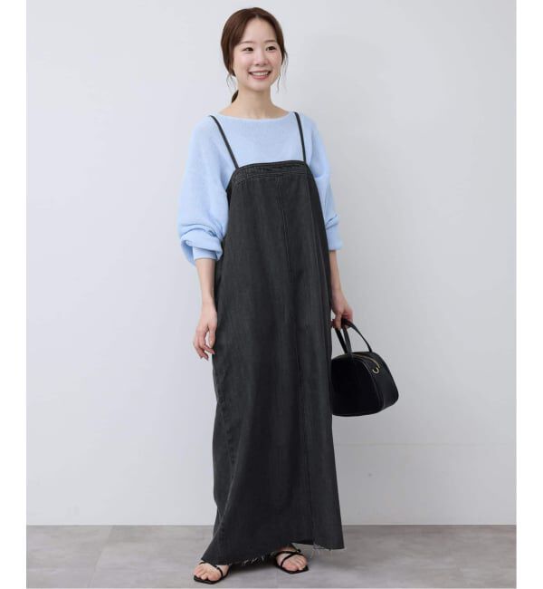 SLOBE IENA「《WEB限定/追加予約》LEDENIM ナローフレアデニムジャンパースカート」|ワンピース|