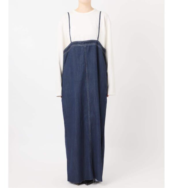 SLOBE IENA「《WEB限定/追加予約》LEDENIM ナローフレアデニムジャンパースカート」|ワンピース|