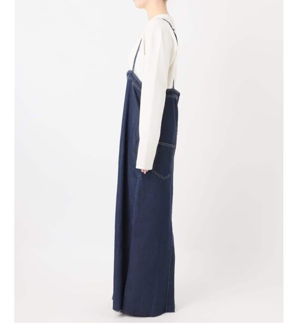 SLOBE IENA「《WEB限定/追加予約》LEDENIM ナローフレアデニムジャンパースカート」|ワンピース|