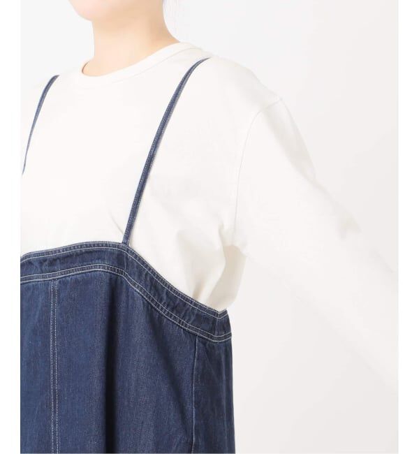 SLOBE IENA「《WEB限定/追加予約》LEDENIM ナローフレアデニムジャンパースカート」|ワンピース|