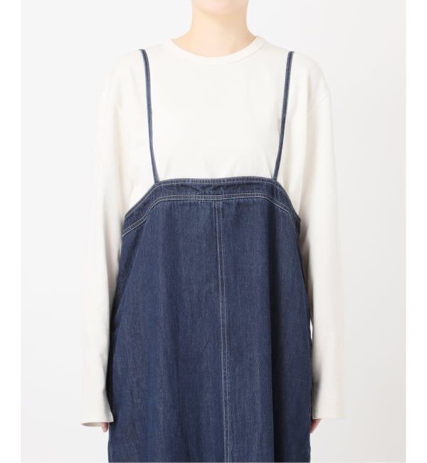 SLOBE IENA「《WEB限定/追加予約》LEDENIM ナローフレアデニムジャンパースカート」|ワンピース|