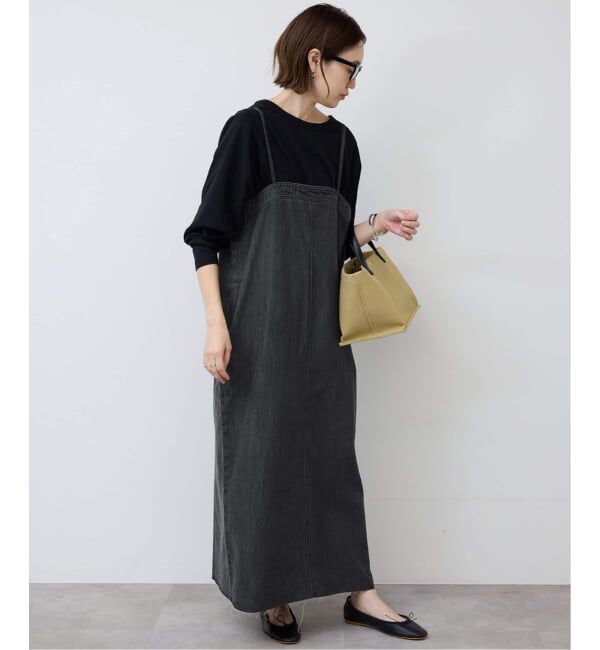 SLOBE IENA「《WEB限定/追加予約》LEDENIM ナローフレアデニムジャンパースカート」|ワンピース|