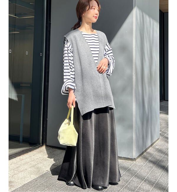 SLOBE IENA「《WEB限定/追加予約》ダブルフェイスコットンニットベスト」|ベスト・ジレ|