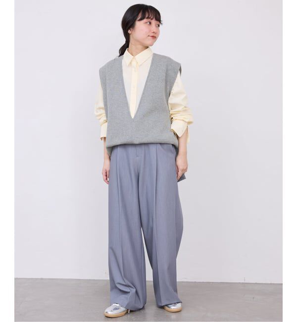SLOBE IENA「《WEB限定/追加予約》ダブルフェイスコットンニットベスト」|ベスト・ジレ|
