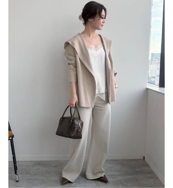 SLOBE IENA「《WEB限定/追加予約》ニットフーディーカーディガン」|カーディガン|