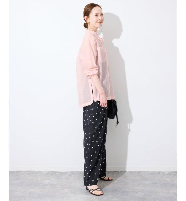 SLOBE IENA「《予約》シアーバンドカラーシャツ」|シャツ・ブラウス|