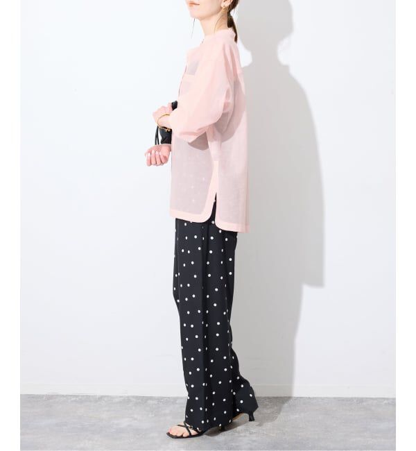 SLOBE IENA「《予約》シアーバンドカラーシャツ」|シャツ・ブラウス|