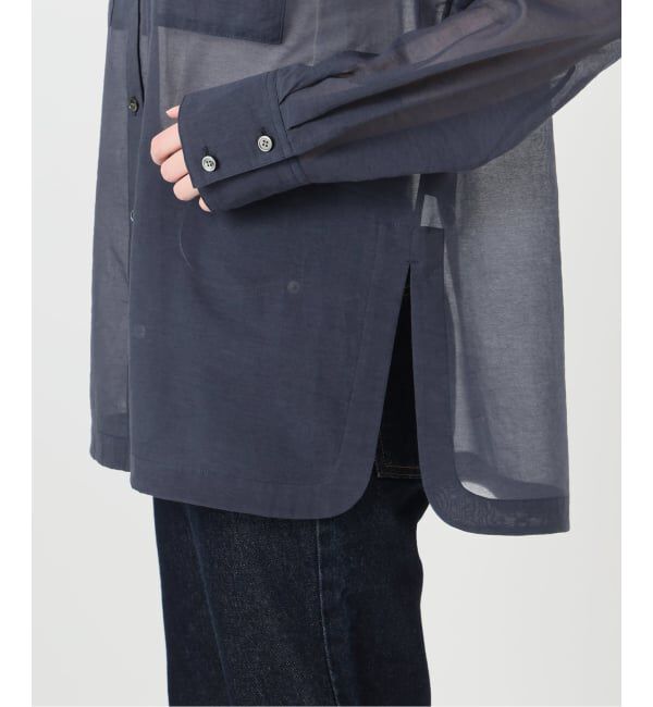 SLOBE IENA「《予約》シアーバンドカラーシャツ」|シャツ・ブラウス|