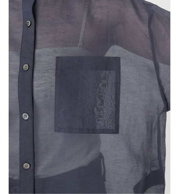 SLOBE IENA「《予約》シアーバンドカラーシャツ」|シャツ・ブラウス|