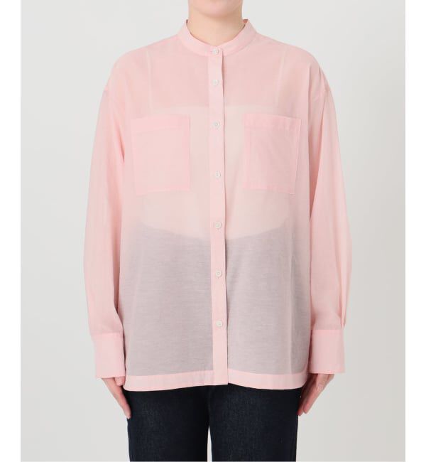 SLOBE IENA「《予約》シアーバンドカラーシャツ」|シャツ・ブラウス|