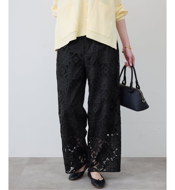 SLOBE IENA「《追加予約》コットンレースイージーパンツ」|その他|