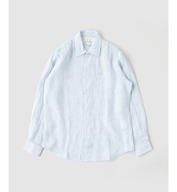 PULP「ERL / イーアールエル UNISEX PLAID SHIRT WOVEN」|シャツ・ブラウス|ブルー