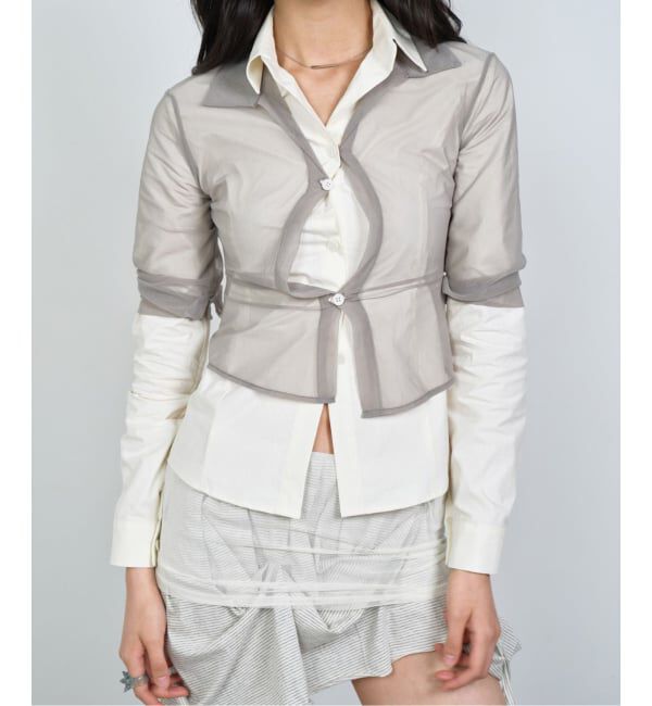 PULP「【Geek Office / ギークオフィス】NACHE / ナチェ OUT IN LAYERED SHIRT LIGHT」|シャツ・ブラウス|