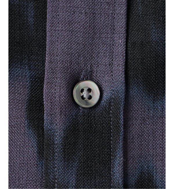 EDIFICE「《予約》パターンクレープ ショートスリーブ バンドカラーシャツ」|シャツ・ブラウス|