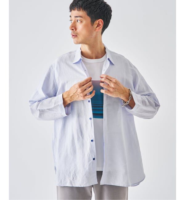 EDIFICE「《予約》シアー リネン 8S レギュラーシャツ」|シャツ・ブラウス|