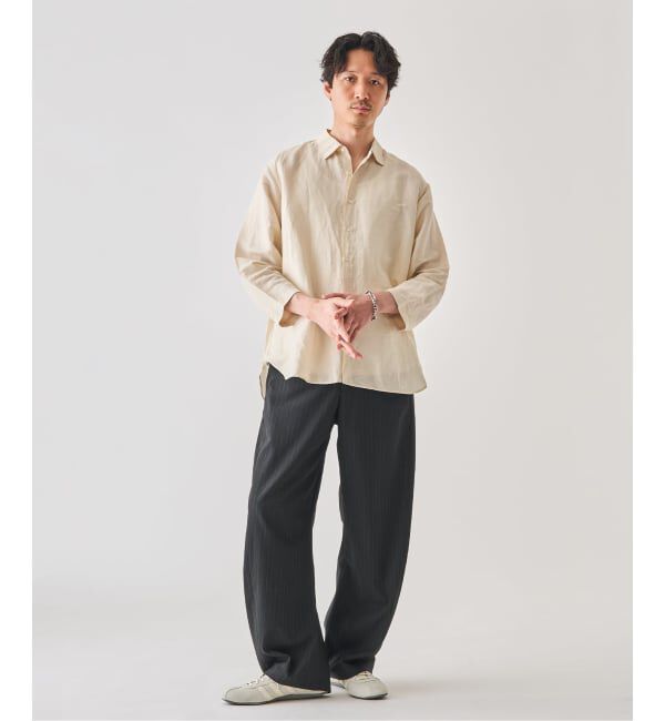 EDIFICE「《予約》シアー リネン 8S レギュラーシャツ」|シャツ・ブラウス|
