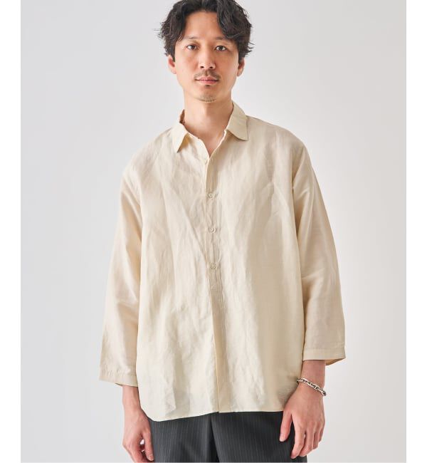 EDIFICE「《予約》シアー リネン 8S レギュラーシャツ」|シャツ・ブラウス|