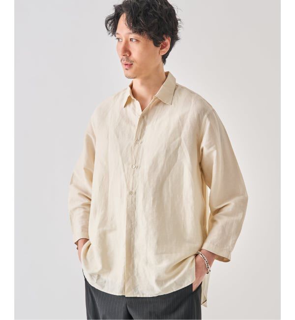 EDIFICE「《予約》シアー リネン 8S レギュラーシャツ」|シャツ・ブラウス|