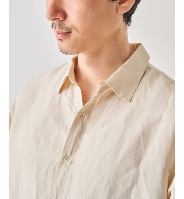 EDIFICE「《予約》シアー リネン 8S レギュラーシャツ」|シャツ・ブラウス|
