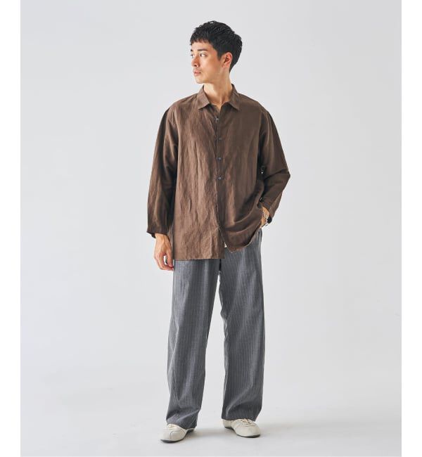 EDIFICE「《予約》シアー リネン 8S レギュラーシャツ」|シャツ・ブラウス|