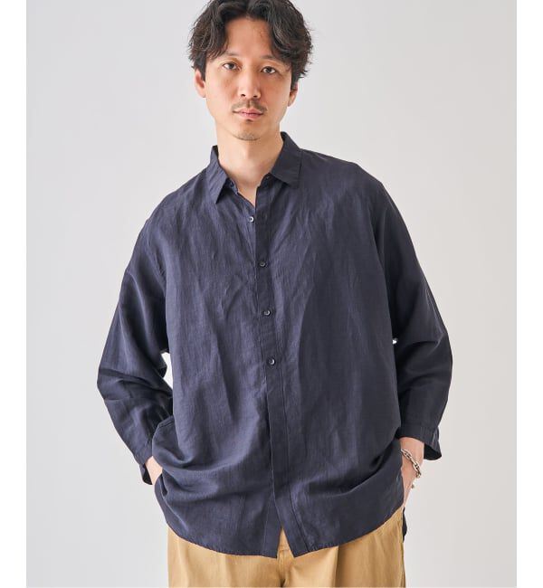 EDIFICE「《予約》シアー リネン 8S レギュラーシャツ」|シャツ・ブラウス|