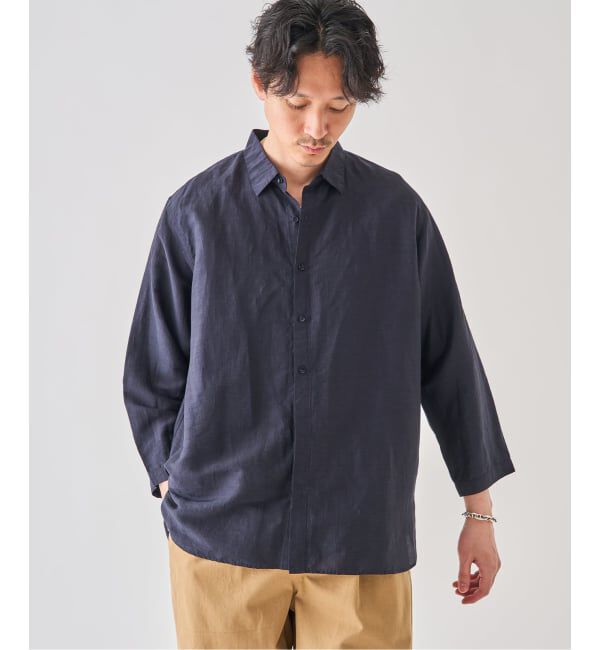 EDIFICE「《予約》シアー リネン 8S レギュラーシャツ」|シャツ・ブラウス|