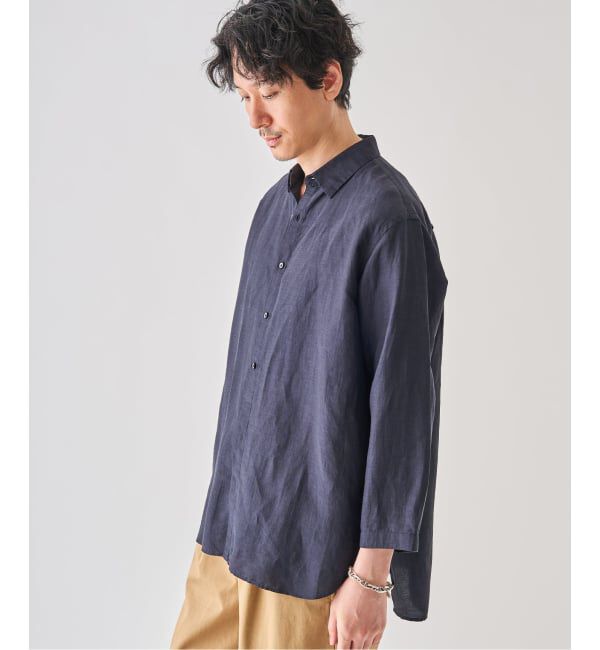 EDIFICE「《予約》シアー リネン 8S レギュラーシャツ」|シャツ・ブラウス|