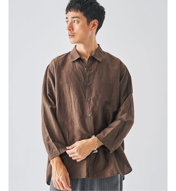 EDIFICE「《予約》シアー リネン 8S レギュラーシャツ」|シャツ・ブラウス|