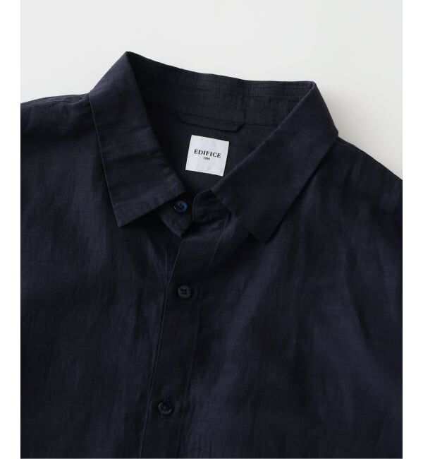 EDIFICE「《予約》シアー リネン 8S レギュラーシャツ」|シャツ・ブラウス|