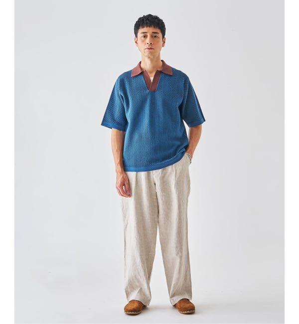 EDIFICE「《予約》スキッパー ポロニット」|ポロシャツ|