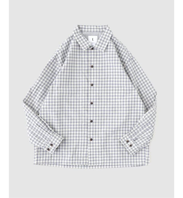 EDIFICE「tatamass(タタマス) インディゴ ギンガム シャツ」|シャツ・ブラウス|グレー