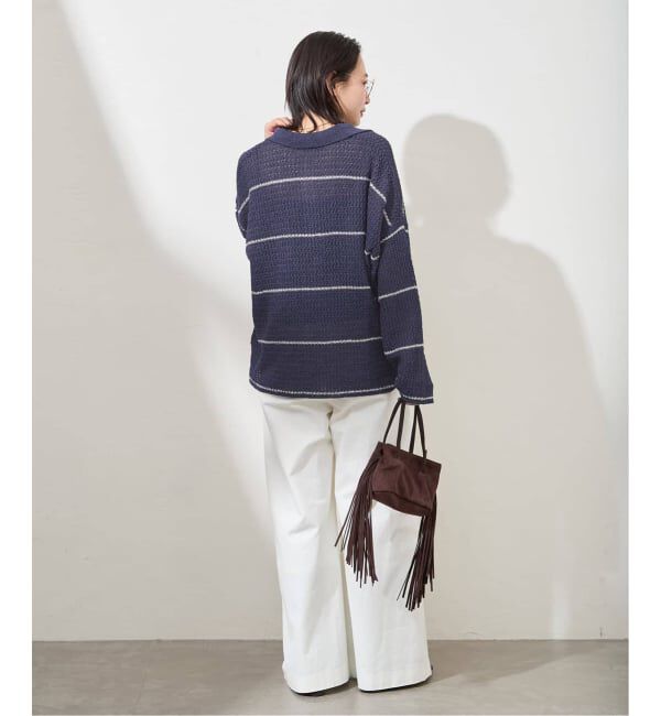 JOURNAL STANDARD「ペーパーヤーンMIXポロカラープルオーバー」|ニット・セーター|