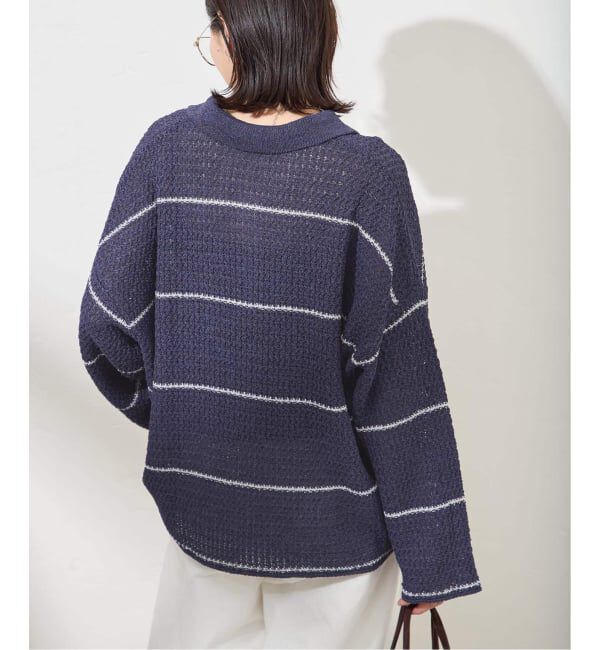 JOURNAL STANDARD「ペーパーヤーンMIXポロカラープルオーバー」|ニット・セーター|