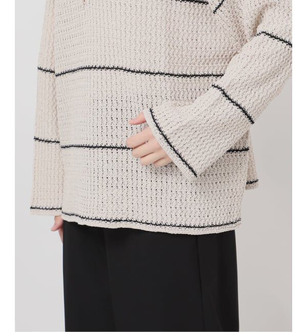 JOURNAL STANDARD「ペーパーヤーンMIXポロカラープルオーバー」|ニット・セーター|