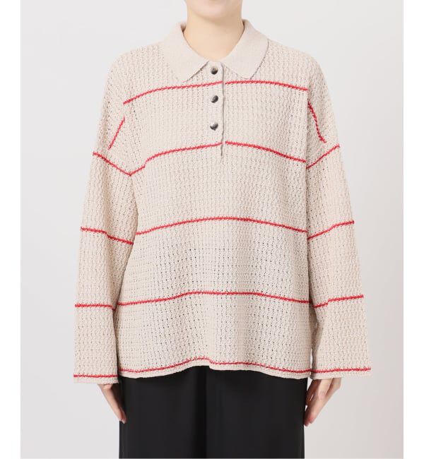 JOURNAL STANDARD「ペーパーヤーンMIXポロカラープルオーバー」|ニット・セーター|