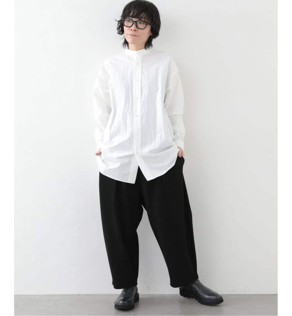 journal standard luxe「60コットン スタンドカラーギャザーシャツ」|シャツ・ブラウス|