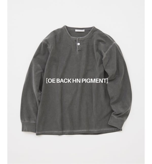JOURNAL STANDARD「OE バック ピグメント ヘンリー ネック ロンT」|Tシャツ・カットソー|ブラック A